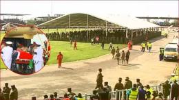 The late Raila Odinga's body was taken to Mambolepo grounds in Kisumu for the public to pay their last respects.